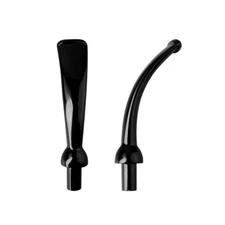 2pcs Acrylic Curved Bent Stem Replacement For Smoking Tobacco Pipe Mouthpiece