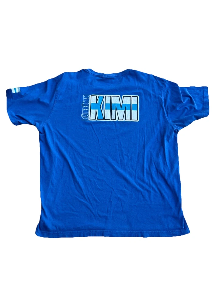 Camiseta Kimi Raikkonen Ferrari F1 Drivers - Azul Hombre Talla XL Oficial Carreras Foto 2 de 4