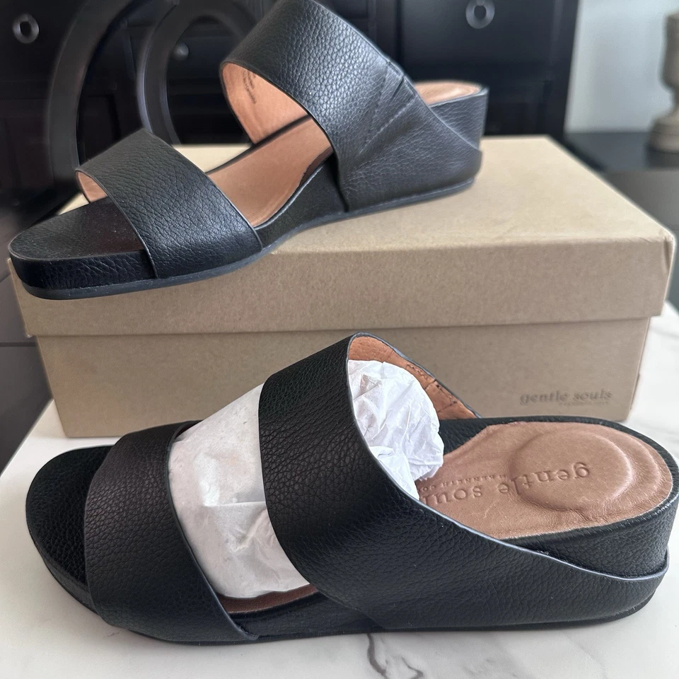 Sandalias Gentle Souls de Kenneth Cole para mujer de cuero Gianna con dos correas talla 9 $199 Foto 3 de 4