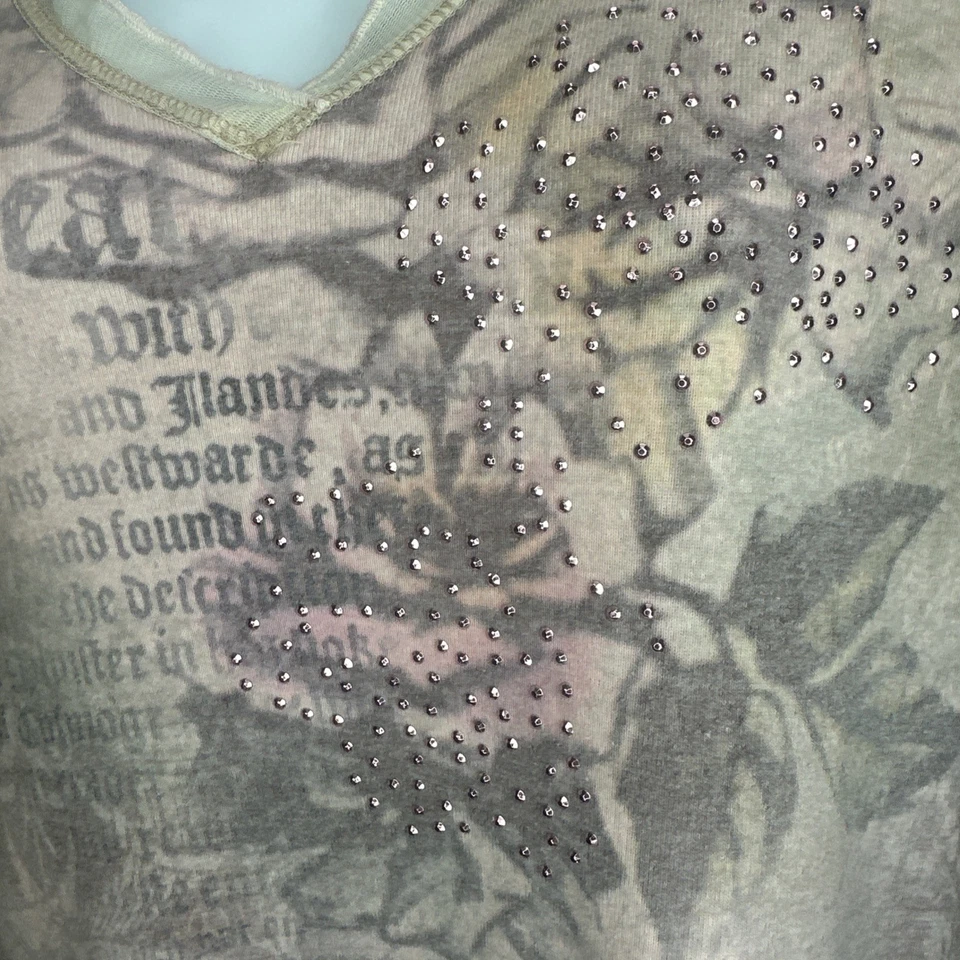 Vintage One World Y2K Boho Fairy Sublimation Graphic Shirt Top Size XL USA - Image 3 of 4