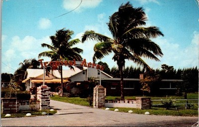 Vintage Postcard Tropical Acres Restaurant Dania Florida E4