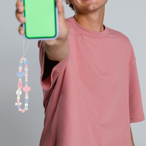 5pcs Keychain Beaded Phone Charm Phone Straps Phone Beaded Charm - 第 9/12 張圖片