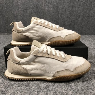 Zara Shoes Womens Size 5 White Beige Retro Runner Gum Sole 