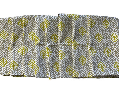 RE Room Essentials Target Gray Chartreuse Leaf Napkins Set of 8 Poly Cotton