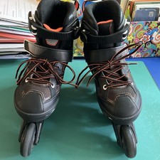 Oxelo Roller Fit 3 lame in linea per bambini JR. Nero arancione. Taglia 32-35/13,5-3. VBUONO