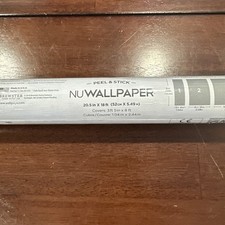 NuWallpaper Charcoal Langston Peel Stick Wallpaper 20.5" x 18ft Gray 9 Rolls
