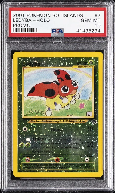 2001 POKEMON SOUTHERN ISLANDS PROMO #7 LEDYBA-HOLO PSA 10