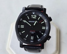 Orologio automatico Magrette "Dual Time". cinturino extra, completo di scatola e documenti
