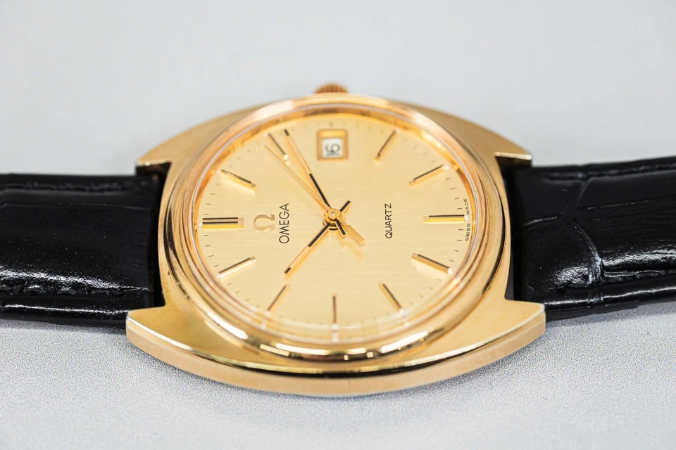 Винтажные мужские часы OMEGA Seamaster Cal.1370 Qz Push Crown 35 мм без тарифов *почти как новые* - Изображение 4 из 4