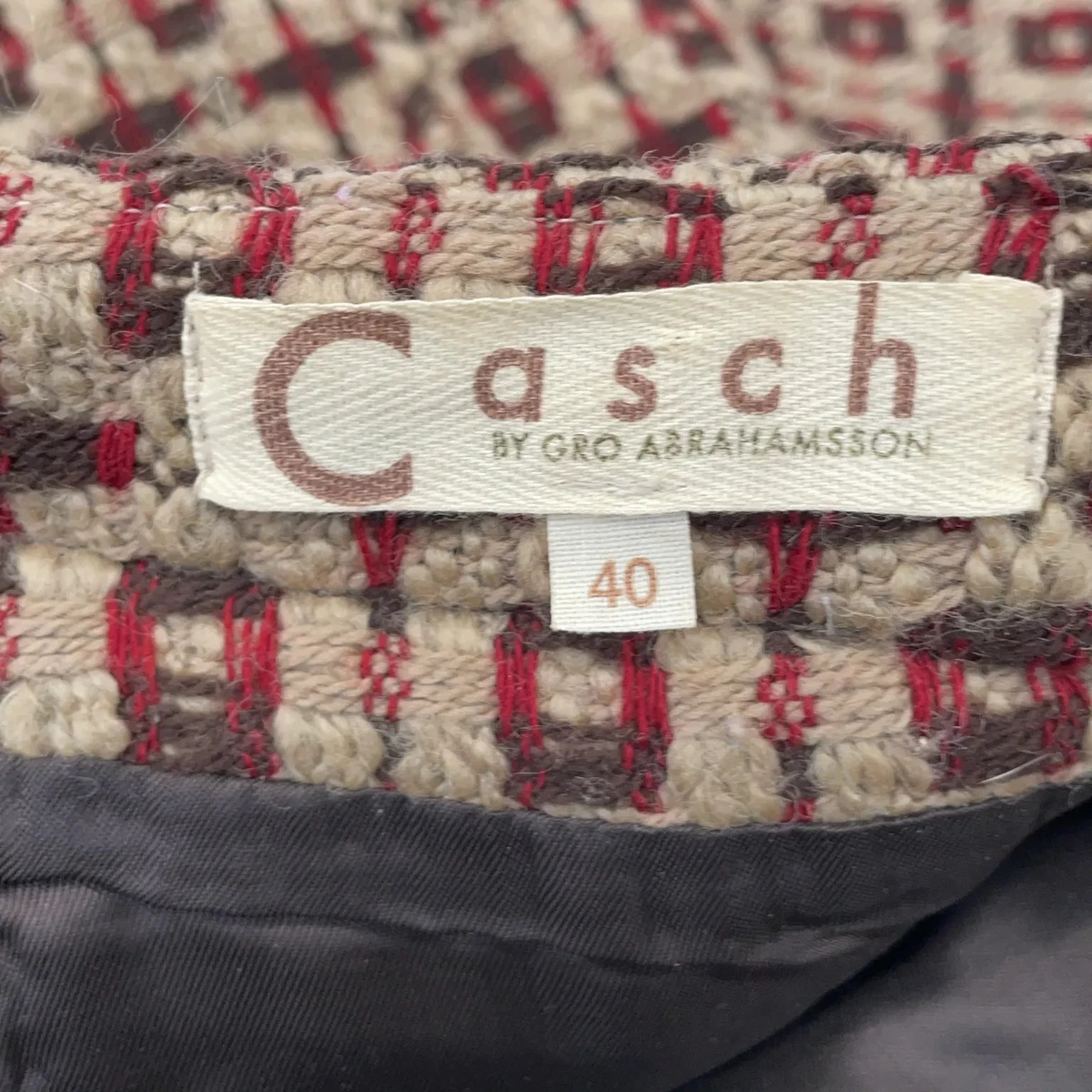 Casch by Gro Abrahamsson, Wickelrock, Größe: 40, Beige/Braun/Rot #XTn