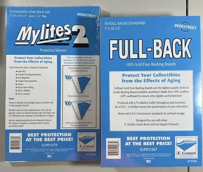 E. GERBER PRODUCTS E. Gerber Mylites2 & Full-Back Standard (50pcs) Set 725M2/700FB 42pt