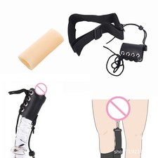 Adjustable Male Penis-Extender Stretcher Enhancer Enlarger Leather Sleeve Hanger