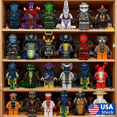 Lot of 24 Ninjago Minifigures Kai Jay Sensei Wu Master Building Blocks Toys OY
