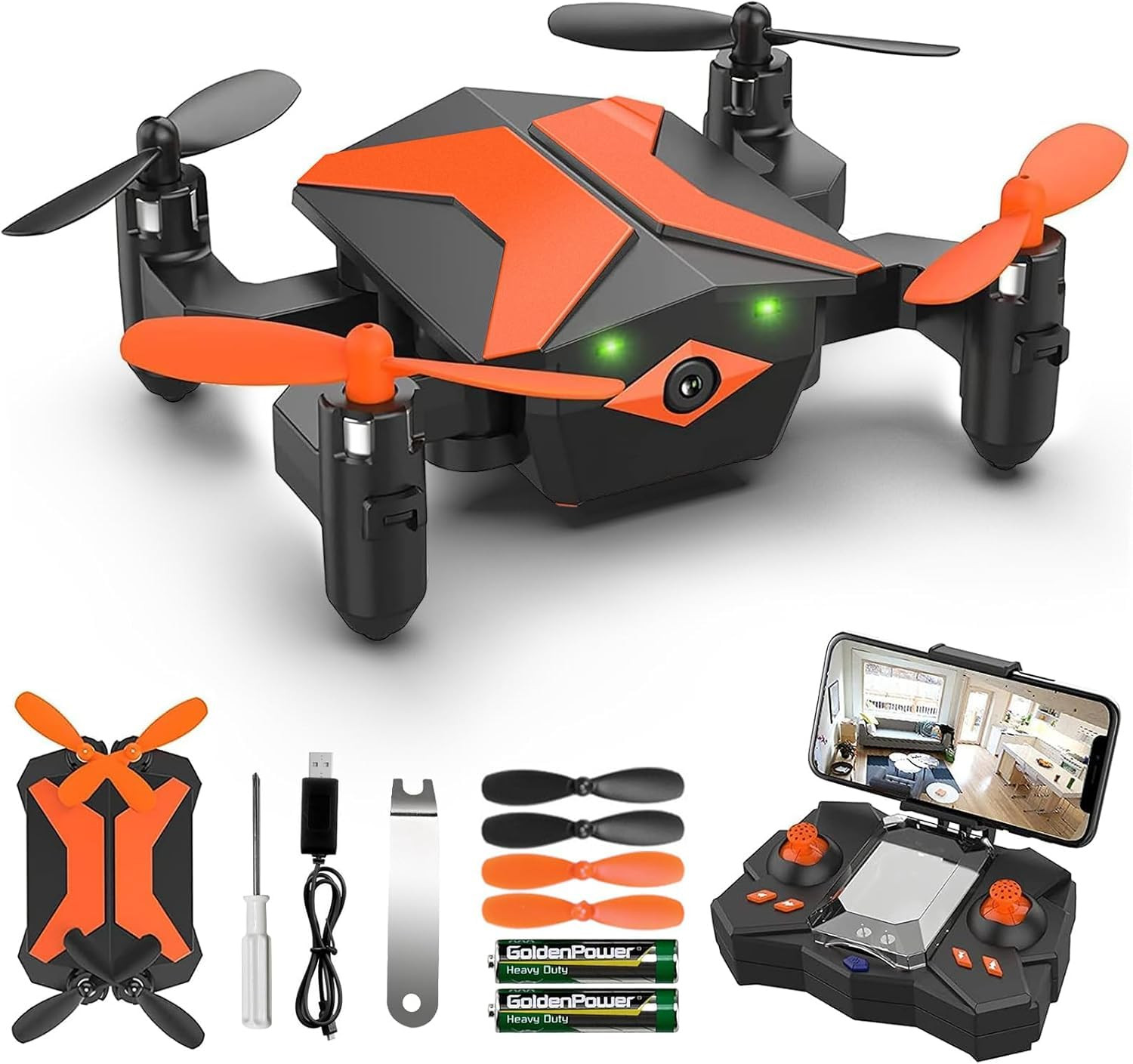 Beginner-Friendly FPV RC Drone with App Control, Voice Commands, and HD Camera-image