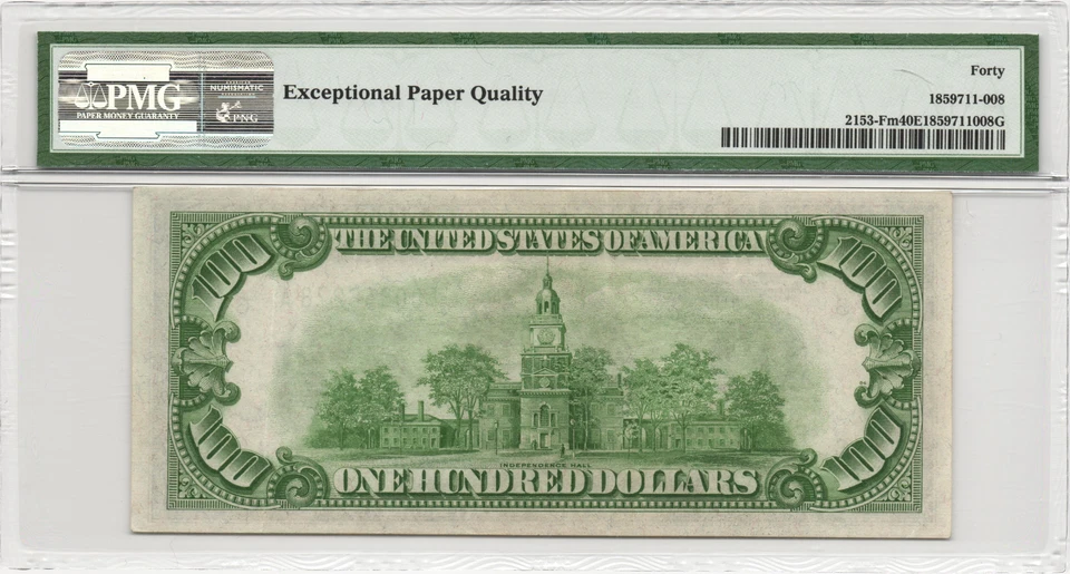 Fr.2153-F 1934A Atlanta $100 Federal Reserve Note PMG XF 40 EPQ - Image 2 of 2