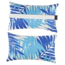 Outdoor Pillow for Chaise Lounge Chair, 2pcs Chaise Lounge Pillows Blue Leave