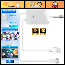 High Gain 25dB TV Antenna Amplifier Signal Booster for Indoor Outdoor Use, USB P