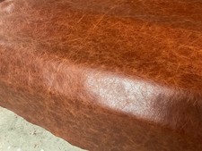 Italian cognac stressed leather hide 25 square feet
