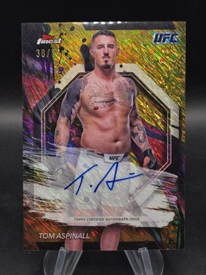 2024 Topps Finest UFC Tom Aspinall Autograph Gold Shimmer Insert
