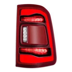 Fit 19-24 Ram 1500 w/o Blind Spot Chrome Red LED Right Side Tail Light Assembly