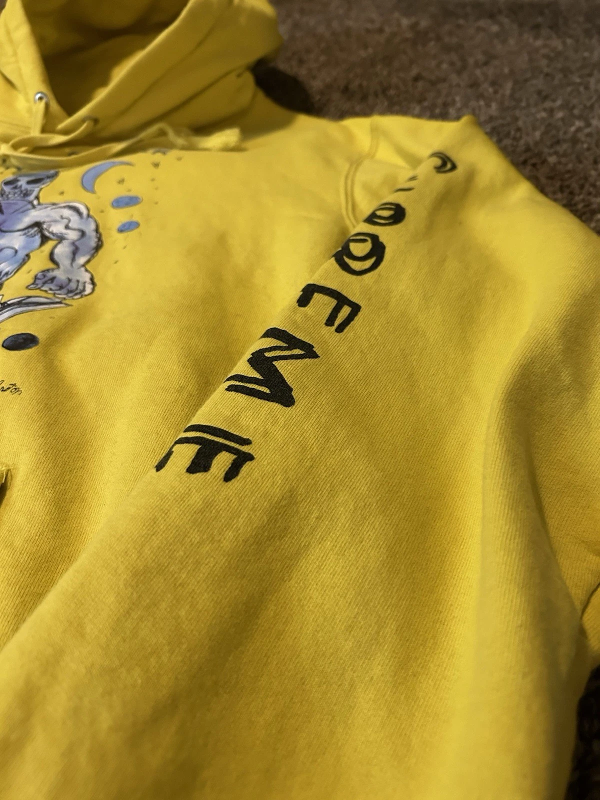 Supreme Daniel Johnston Silver Surfer Felpa con Cappuccio Giallo Medium