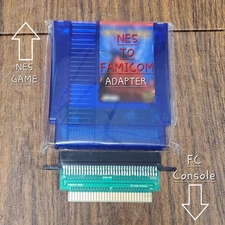 NES TO FAMICOM CARTRIDGE ADAPTER. 72 PIN TO 60 PIN. Video Game Hack MOD USA SHIP