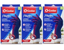 Playtex Living Gloves, Reusable Cleaning Gloves, Size Medium, 2 Pairs - 3 Pack