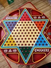 VTG Chinese Checkers OHIO ART Co 2 in 1  Board Game In Box Metal Tin Game **Read