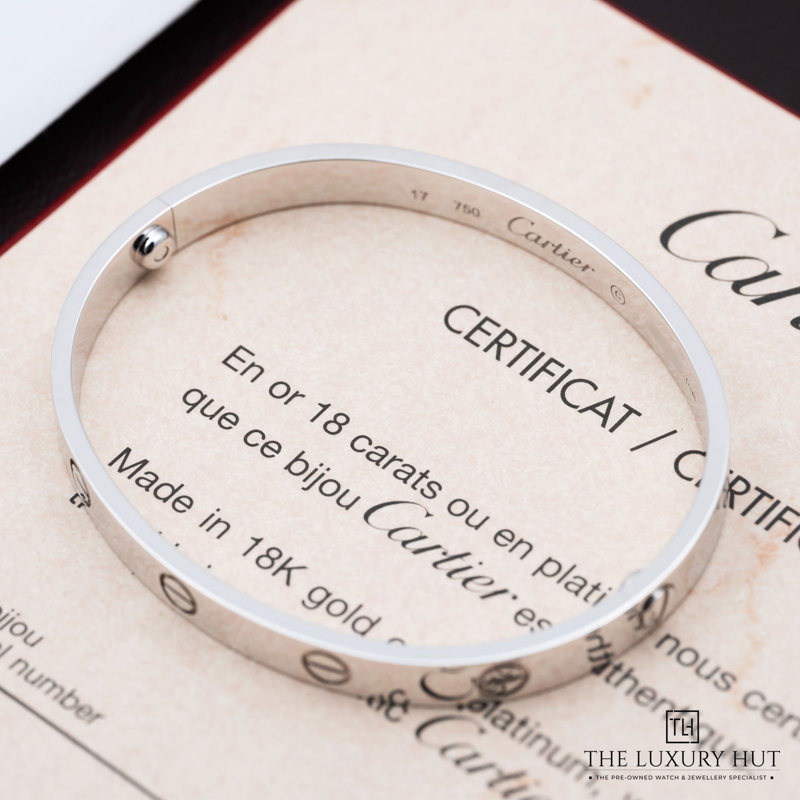 Cartier 18ct White Gold LOVE Bangle ‘Classic Model’ - Size 17 - 2008