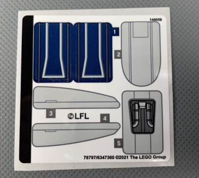 Sticker Sheet for LEGO Set 75316 Star Wars Mandalorian Starfighter Decals
