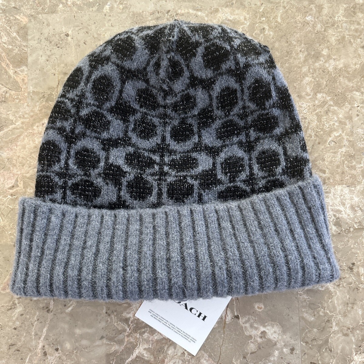 Signature Metallic Knit Beanie Gold Metallic Winter Hat main image 2