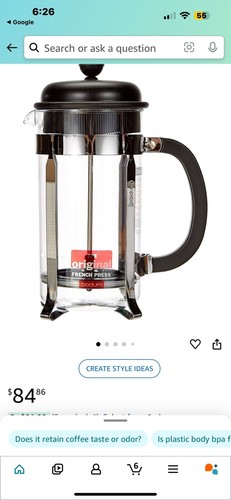 Bodum The Original French Press Espresso 8 Cup Coffee Maker Chrome-NEW, No Box. - Picture 2 of 11