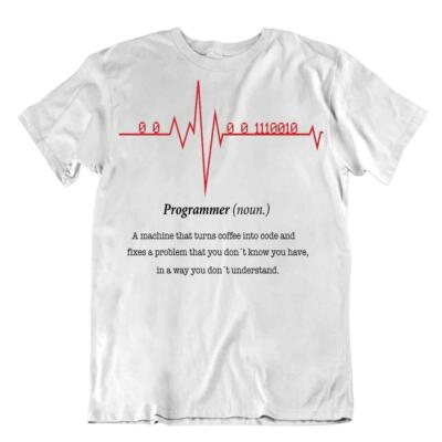 Programmer Sketch T-Shirt Binary Definition Tee Funny Shirt