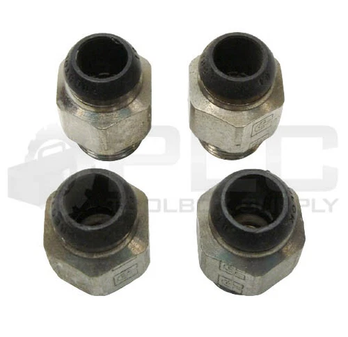 LOT OF 4 NEW PARKER FITTING, CONN. 1: 3/8" NPT 8mm ID, CONN. 2: PRESTOLOK 10mm