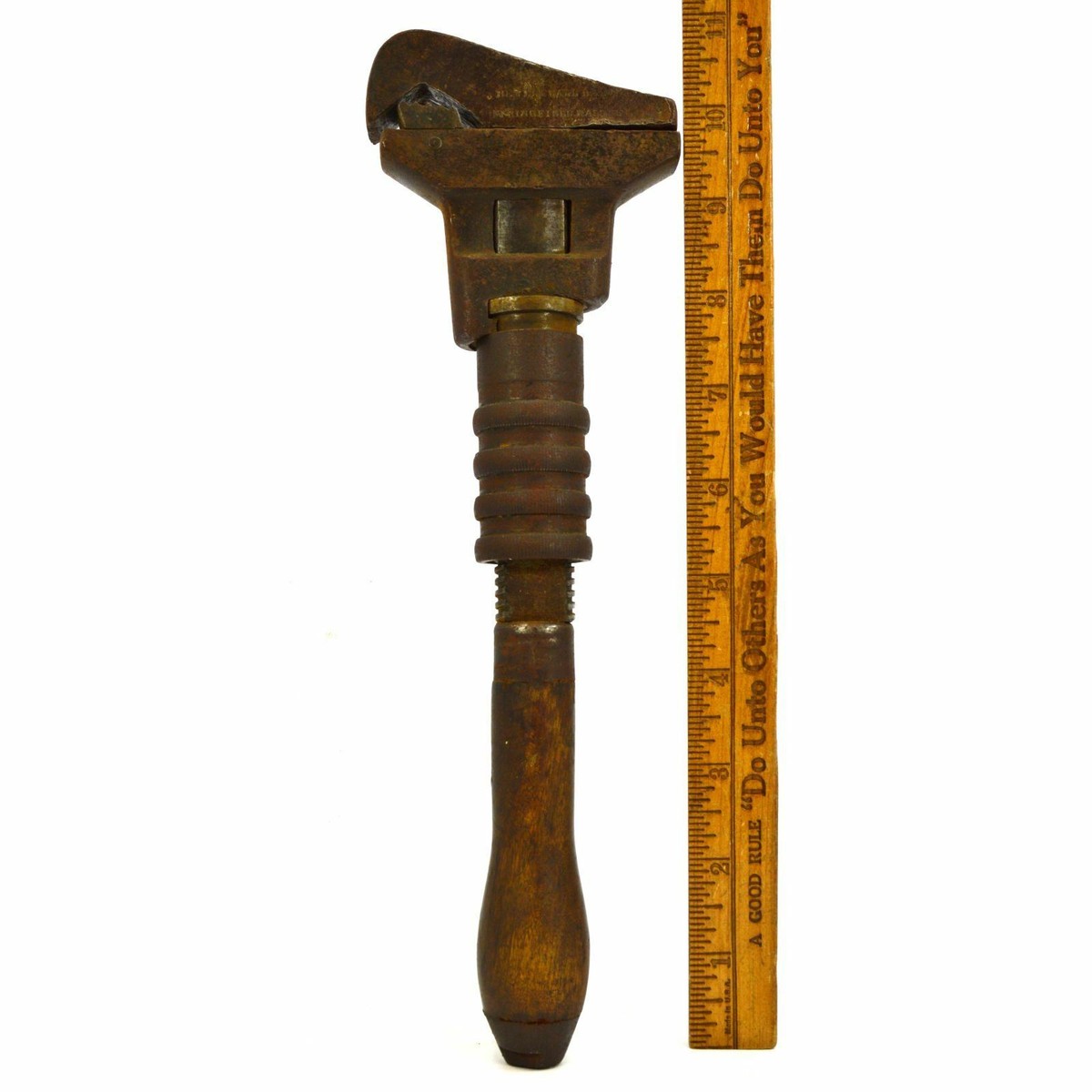 Antique COMBINATION MONKEY-PIPE WRENCH 11