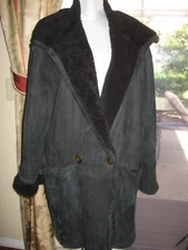 Geoffrey Beene Blk Shearling Couture Coat Sm Rare! Winter is Coming!