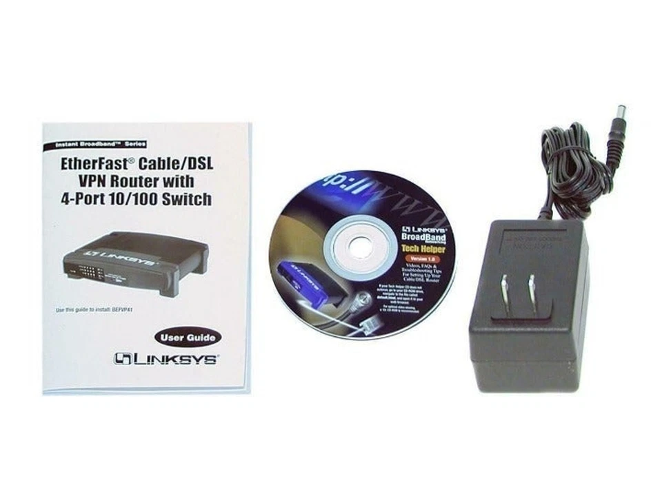 Linksys Cable/ DSL Router 4-Port Switch + BOX BEFSR41 Ver.2 Etherfast - Image 2 of 4