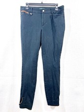 Lauren Ralph Lauren Size 8 Slim Black Ponte Riding Pants Reinforced Knee Preppy