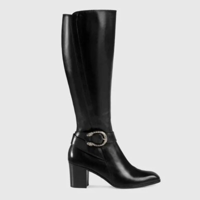 Black Gucci Dionysus tall black boots size 5