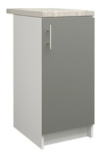 JD Greta Kitchen Base Unit Fixed Height 400mm Cabinet – Grey Matt With Worktop
