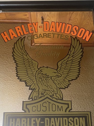 Harley Davidson Cigarette Framed Mirror Advertising, New in Box - Picture 2 of 11