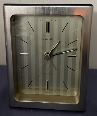 Seiko Alarm Clock Adjustable Quartz SQ Desk QQP111G Japan  Vintage Tested/Works