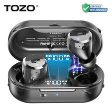 TOZO T12 Bluetooth Wireless Earbuds In-Ear Headphones, Black