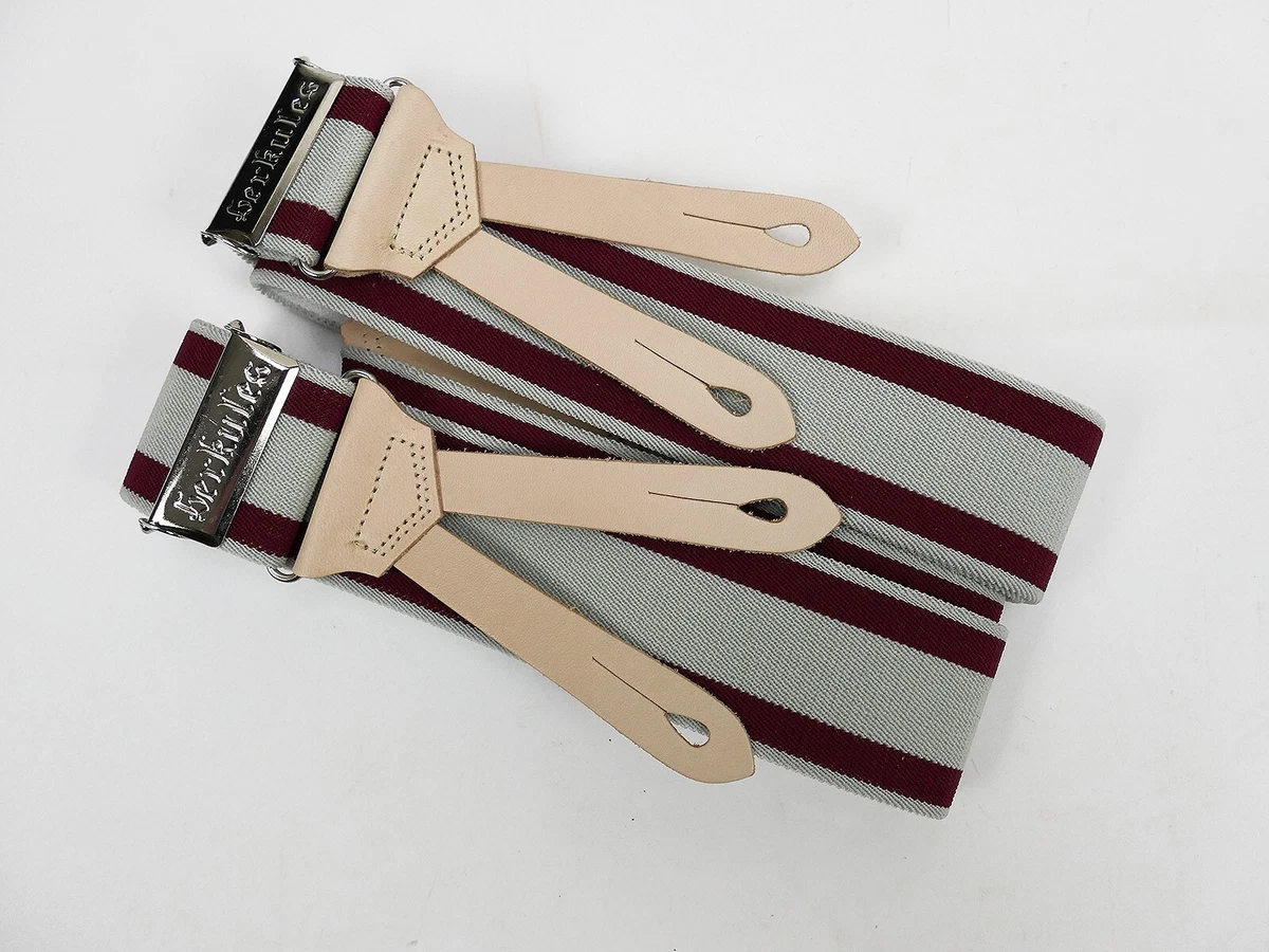 Bretelle Uomo Fantasia A Scacchi Con Clip - 110 Cm, Elastici Regolabili, Larghezza 3,5 Cm, Colore Nero