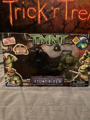 TMNT 2007 movie action figure Donatello on stunt bike