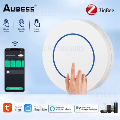 Tuya ZigBee Smart Button Scene Switch Wireless Automation On Off Key Scenario Co