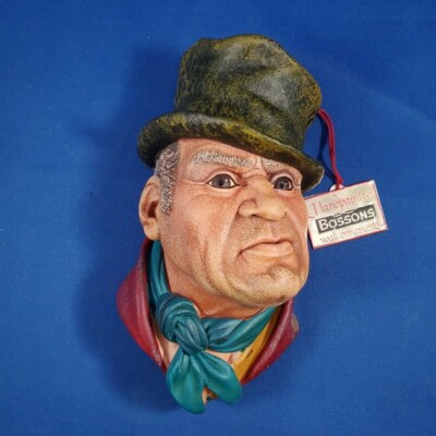Bill Sikes #25 Chalkware Head Gorgeous Bossons  Congleton England Vtg 1969