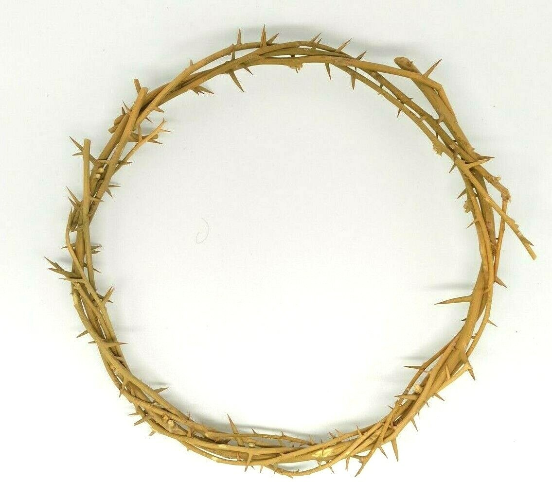 Authentic Crown Of Thorns From Jerusalem - 9" Holy Land Thorn Bush Replica, Cross Topper, Easter & Lent Decoration, Gift Boxed With Certificate - View #11