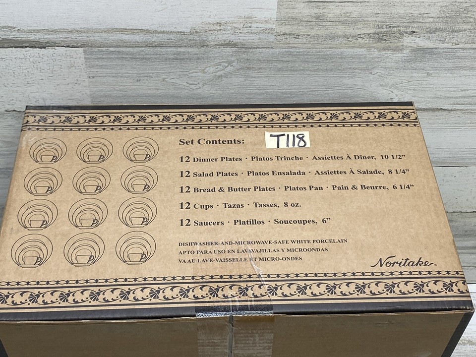 Noritake Charlotta Gold 60PC Dinnerware Set, Service for 12 New eBay