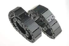 2Pcs R38 18mm x 50mm Black 1M Semi Closed Cable Drag Chain Wire Carrier For CNC